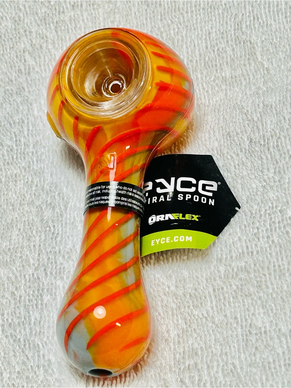 Eyce brand Spiral Spoon Silicone/Glass Hand Piece